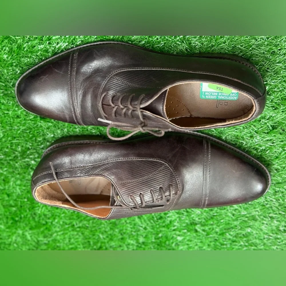 Warfield & Grand Men's‎ Lennox Leather Dress Oxford Shoes Brown Size 9